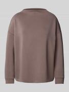 Fynch-Hatton Sweatshirt mit Stehkragen in Taupe, Größe L