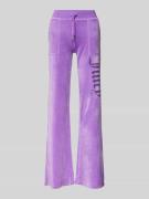 Juicy Couture Bootcut Sweatpants mit Label-Ziersteinbesatz Modell 'LAY...