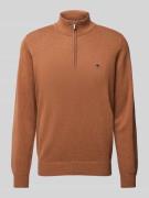 Fynch-Hatton Strickpullover mit Troyer-Kragen in Hazel, Größe XXL