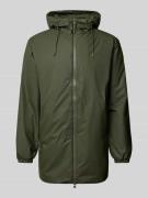 RAINS Jacke mit Zweiwege-Reißverschluss Modell 'LOHJA' in Oliv, Größe ...