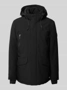 CARS JEANS Jacke mit Kapuze Modell 'TRAMLEY' in Black, Größe XXXL