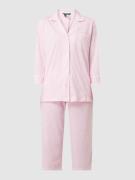 Lauren Ralph Lauren Pyjama mit Streifenmuster in Rosa, Größe L