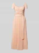 Guess Midikleid mit Raffungen Modell 'VERONICA' in Hellrosa, Größe S