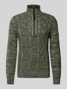 Lerros Strickpullover mit gerippten Abschlüssen in Gruen, Größe XL