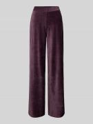 QS Flared Cordhose mit elastischem Bund in Purple, Größe 36