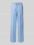 Mango Wide Leg Leinenhose mit Bügelfalten Modell 'SAMARA' in Hellblau,...