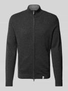 Colours & Sons Strickjacke aus Kaschmir mit Label-Detail in Anthrazit,...