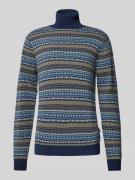 Blend Strickpullover mit Rollkragen in Marine, Größe XL
