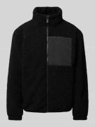 Mazine Sweatjacke mit Stehkragen Modell 'Pelican' in Black, Größe L