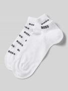 BOSS Sneakersocken mit Allover-Label-Print im 2er-Pack in Weiss, Größe...