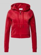 Juicy Couture Sweatjacke mit Kapuze Modell 'MADISON' in Rot, Größe S