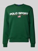 Polo Sport Sweatshirt mit Label-Stitching in Gruen, Größe XS