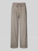 ZABAIONE Wide Leg Hose mit Tunnelzug Modell 'Cl44arissa' in Taupe, Grö...