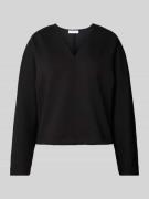 Rich & Royal Sweatshirt mit V-Ausschnitt in Black, Größe L