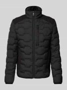 Tom Tailor Regular Fit Steppjacke mit Stehkragen in Black, Größe L