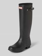Hunter Gummistiefel mit Label-Badge in Black, Größe 42