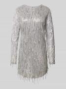 Only Minikleid mit Paillettenbesatz in Silber, Größe XS