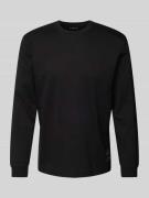 Tom Tailor Regular Fit Langarmshirt aus reiner Baumwolle in Black, Grö...