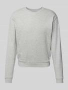 REVIEW Sweatshirt mit Rundhalsausschnitt in Hellgrau Melange, Größe L