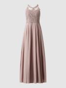 Mascara Abendkleid mit Zierbesatz in Mauve, Größe 34