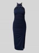 Lipsy Cocktailkleid mit Paillettenbesatz in Marine, Größe 40