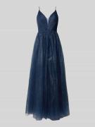 Laona Abendkleid mit Effektgarn in Dunkelblau, Größe 36