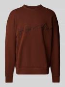G-Star Raw Sweatshirt mit Label-Stitching in Rostrot, Größe L