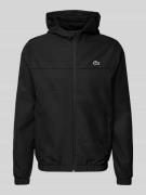 Lacoste Trainingsjacke mit Kapuze in Black, Größe L