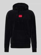 HUGO Hoodie mit Kapuze Modell 'Velvet' in Black, Größe XXL