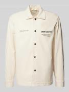 Pepe Jeans Regular Fit Jeansjacke mit Label-Stitching in Offwhite, Grö...