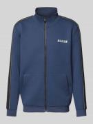 Guess Activewear Sweatjacke mit Label-Print Modell 'MICKEY' in Marine,...