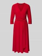 Lauren Ralph Lauren Midikleid mit Bindegürtel Modell 'CARLYNA' in Rot,...