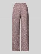 ICHI Wide Leg Hose in Bouclé-Optik Modell 'KATE' in Pink, Größe L