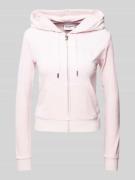 Juicy Couture Sweatjacke mit Kapuze Modell 'MADISON' in Rosa, Größe L