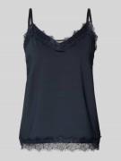 FREE/QUENT Trägertop mit Fransen Modell 'BICCO' in Dunkelblau, Größe M
