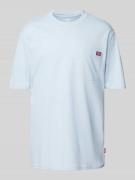 Dickies T-Shirt mit Brusttasche Modell 'LURAY' in Hellblau, Größe S