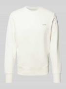 Calvin Klein Jeans Sweatshirt mit Label-Patch in Offwhite, Größe L