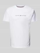 Tommy Hilfiger T-Shirt mit Label-Print in Weiss, Größe XL