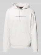 Tommy Hilfiger Hoodie mit Label-Print in Hellgrau, Größe L