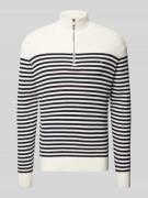 Tommy Hilfiger Strickpullover mit Stehkragen in Ecru, Größe L