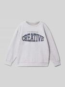 Tom Tailor Oversized Sweatshirt aus Baumwoll-Mix in Mittelgrau Melange...