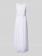 Vila Maxikleid mit Häkelspitze Modell 'MILINA' in Weiss, Größe 36