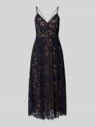 Jake*s Cocktail Cocktailkleid mit Ausbrenner-Effekt in Marine Melange,...