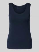 Tom Tailor Regular Fit Tank Top aus Baumwoll-Mix in Dunkelblau, Größe ...