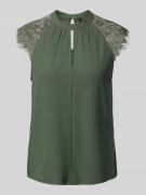 Vero Moda Regular Fit Top mit Spitzenärmeln Modell 'MILLA' in Schilf, ...