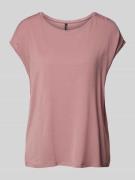 Vero Moda Regular Fit T-Shirt aus Lyocell-Mix Modell 'AVA' in Rosa, Gr...