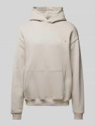Multiply Apparel Oversized Hoodie mit Label-Print in Hellgrau, Größe S