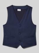 s.Oliver RED LABEL Regular Fit Weste mit Rückenteil aus Taft in Marine...