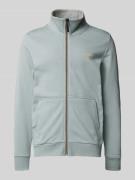 Tom Tailor Regular Fit Sweatjacke mit Stehkragen und gummiertem Logo-P...