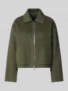 Windsor Jacke mit Zweiwege-Reißverschluss in Oliv, Größe 42